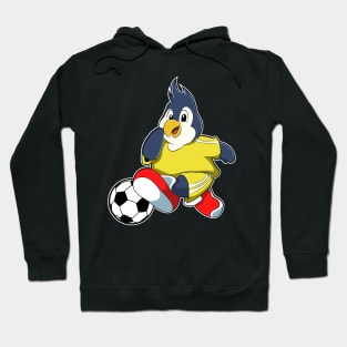 Penguin as Soccer player with Soccer ball Hoodie